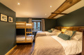 Bedroom 2: 2 singles/1 large double + bunkbeds plus ensuite shower room